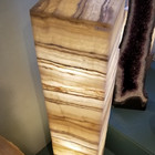 Banded onyx tower floor lamp sq.